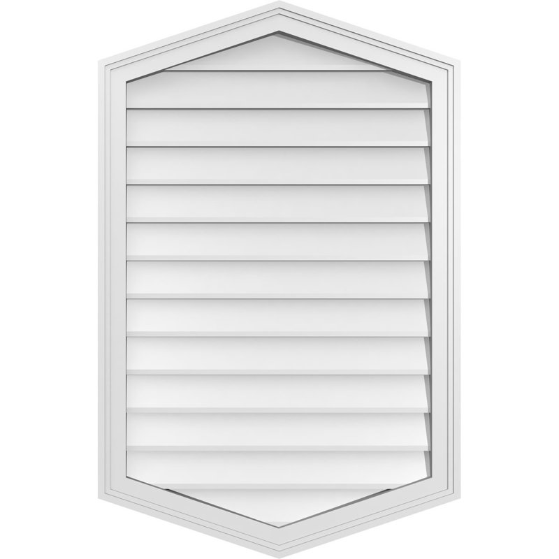 Ventilé vertical à pignon vertical 4/12 po, H 40 po x l 26 po x P 1,5 po