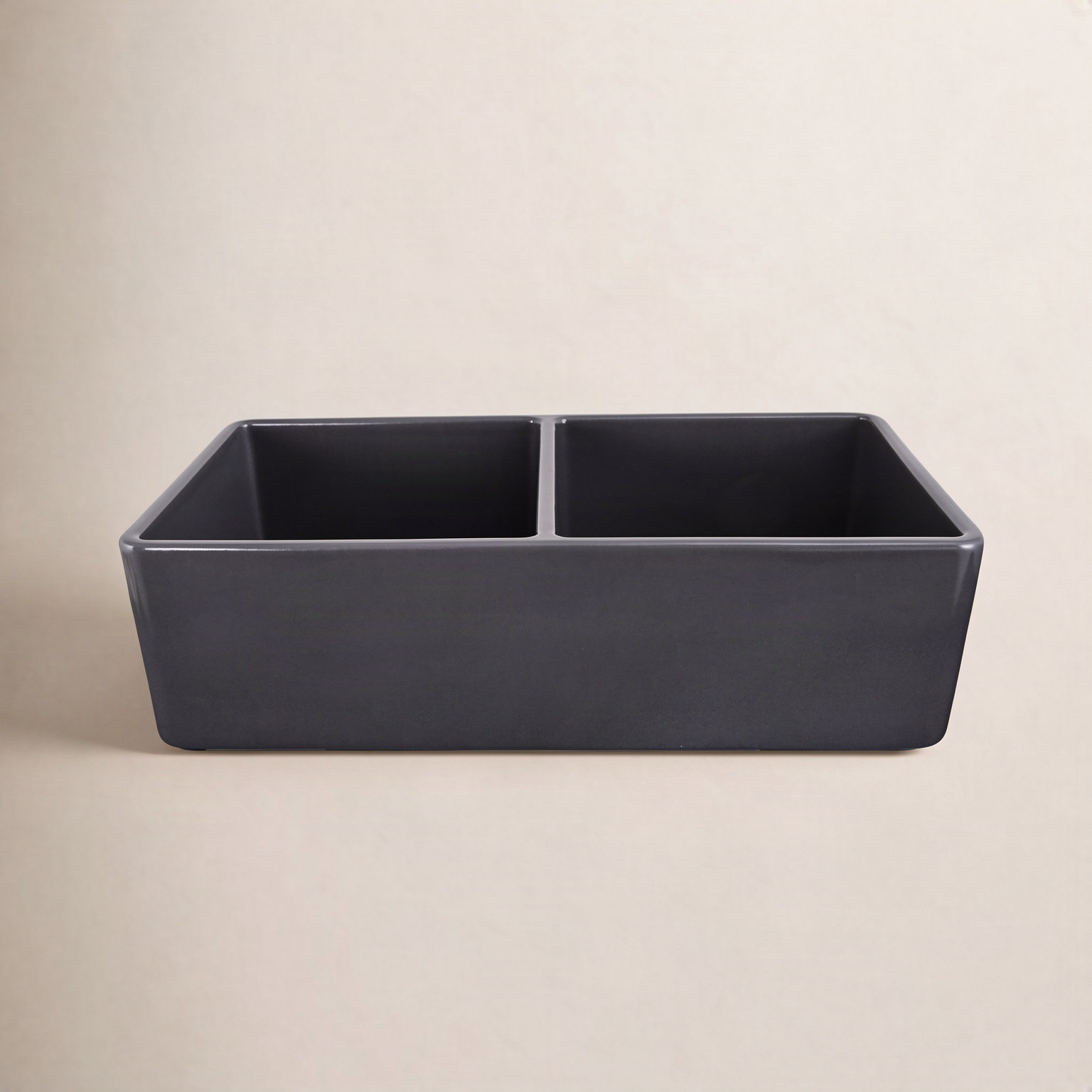 Marisol 33" Double Basin Farmhouse Sink, Bluff Gray