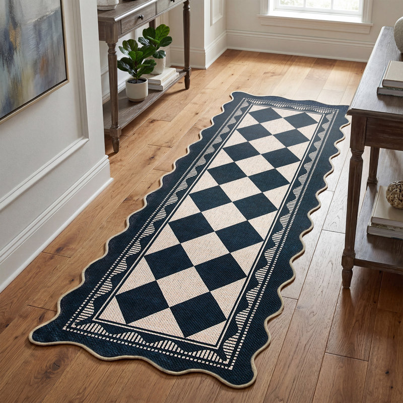 Tapis lavable Easy Jute, Noir, Tapis de couloir 2 pi x 6 pi
