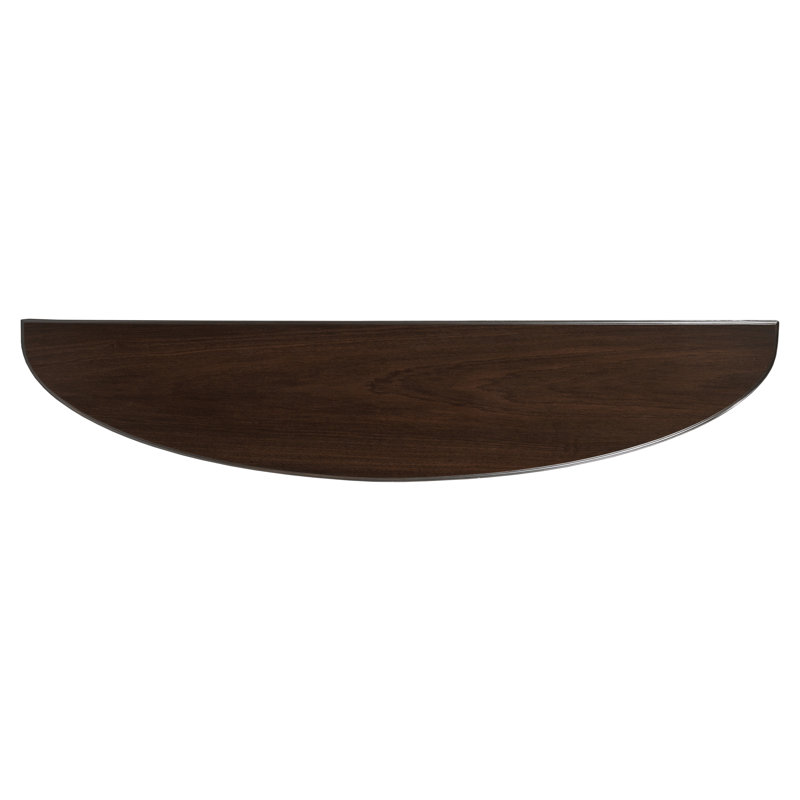 Elegant Ebonized Mahogany Demilune Console Table with Shelf