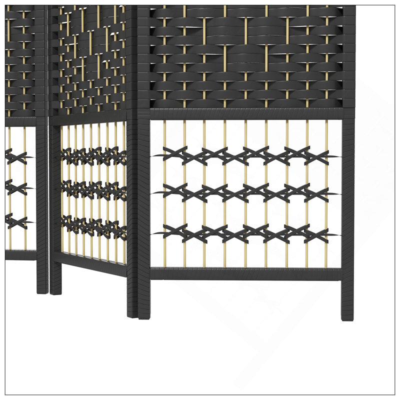 Paravent 6 panneaux pliable, écran d'intimité autoportant en fibre Wave, 5,6 pi de hauteur, idéal pour créer des espaces privés et rehausser le décor