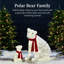 The Holiday Aisle® Large Lighted Polar Bear Family W/ 145 Pre-Strung LED Lights, Zip Ties, Ground Stakes - Red/White