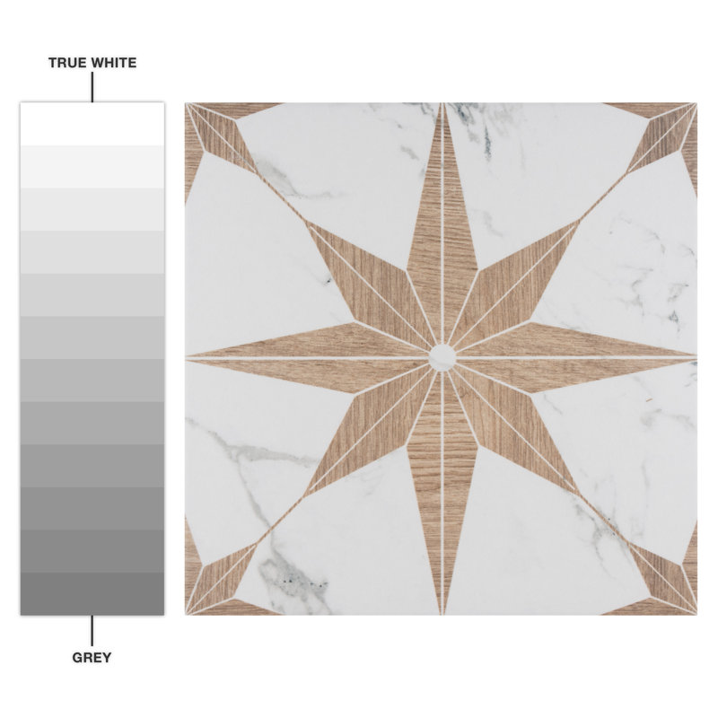Llama Stella Loire 10" x 10" Porcelain Marble Look Wall & Floor Tile, Noce