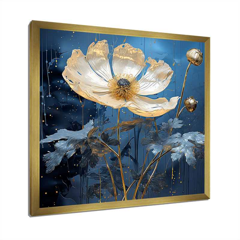 Ranunculus, fleurs sur toile, H 36 po x l 36 po x P 1,5 po, Cadre doré simple