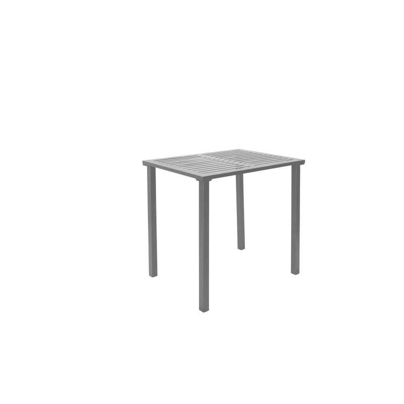 Daytona Metal Restaurant Outdoor Dining Table, Black