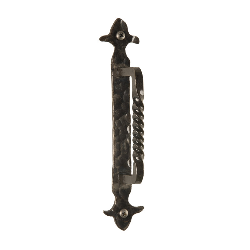 Hand Forged Iron Door Handle, Natural Iron