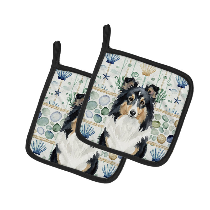 Paire de poignées tricolores Sheltie