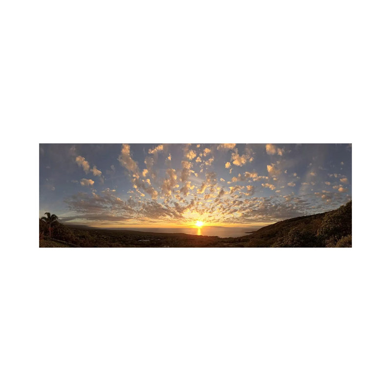 Sunset Over The Pacific Ocean, Kealakekua Bay, Kona Coast, Kona, Hawaii, USA by Panoramic Images - Wrapped Canvas Print