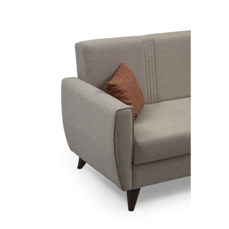 Allinson 207cm Upholstered Futon, Beige