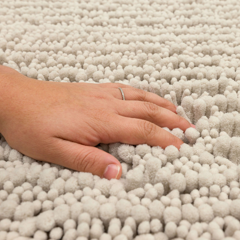 Tapis de bain antidérapant Tamayo, L 24 po x L 60 po, Parchemin