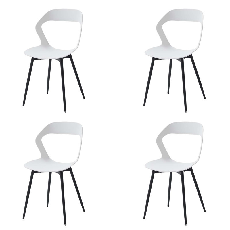 47.5cm H Side Chair, White/Black