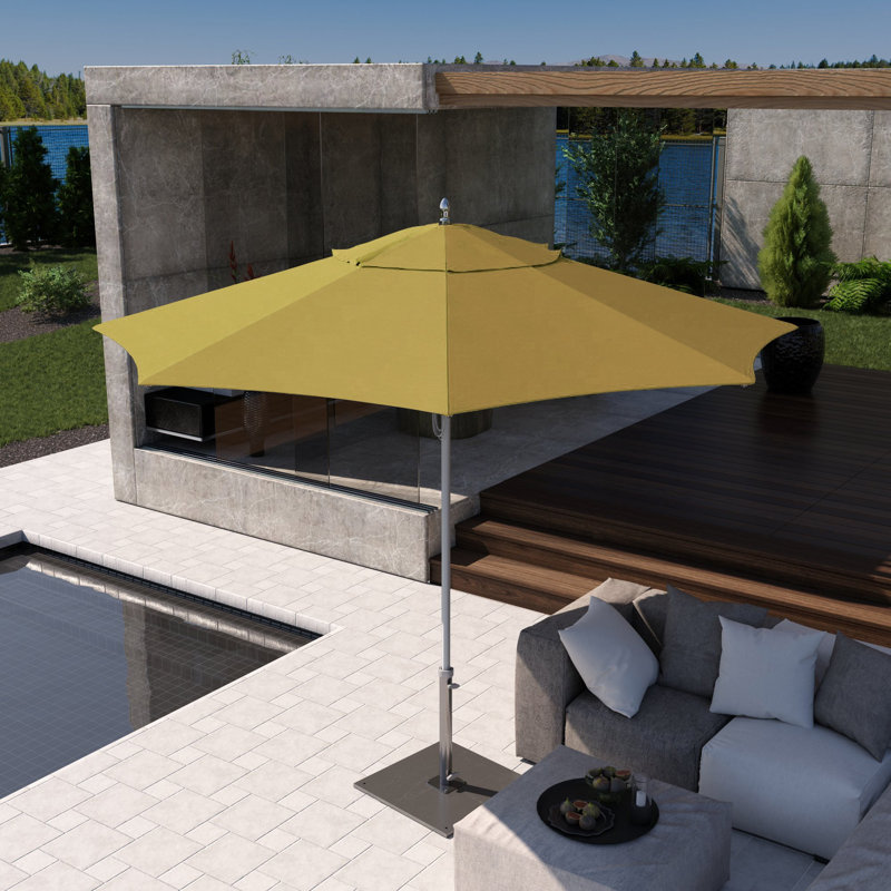 Parasol de marché 9 pi Caelo, Toile toile Sunbrella® blé