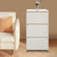 Armoire de rangement à 3 niveaux, armoire de rangement sur pied avec roulettes