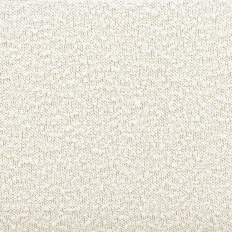 Repose-pieds rembourré Mckane, Tissu blanc