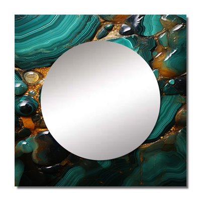 Klayden - Spiritual Stone Square Living Room Wall Mirror Art