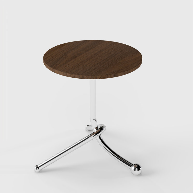 Small Round Side Table End Table, 15" Small Round Table With Stylish Stand, Modern Nightstand, Round Side Table For Living Room, Bedroom Plant Stand Indoor Outdoor