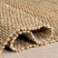 Tapis en jute naturel de style campagnard fait à la main Annelynn-1990804846