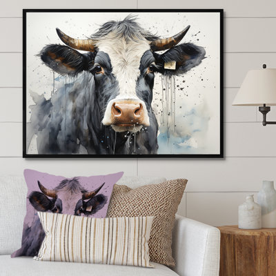 " Handsome Black Adn White Cattle Portrait "