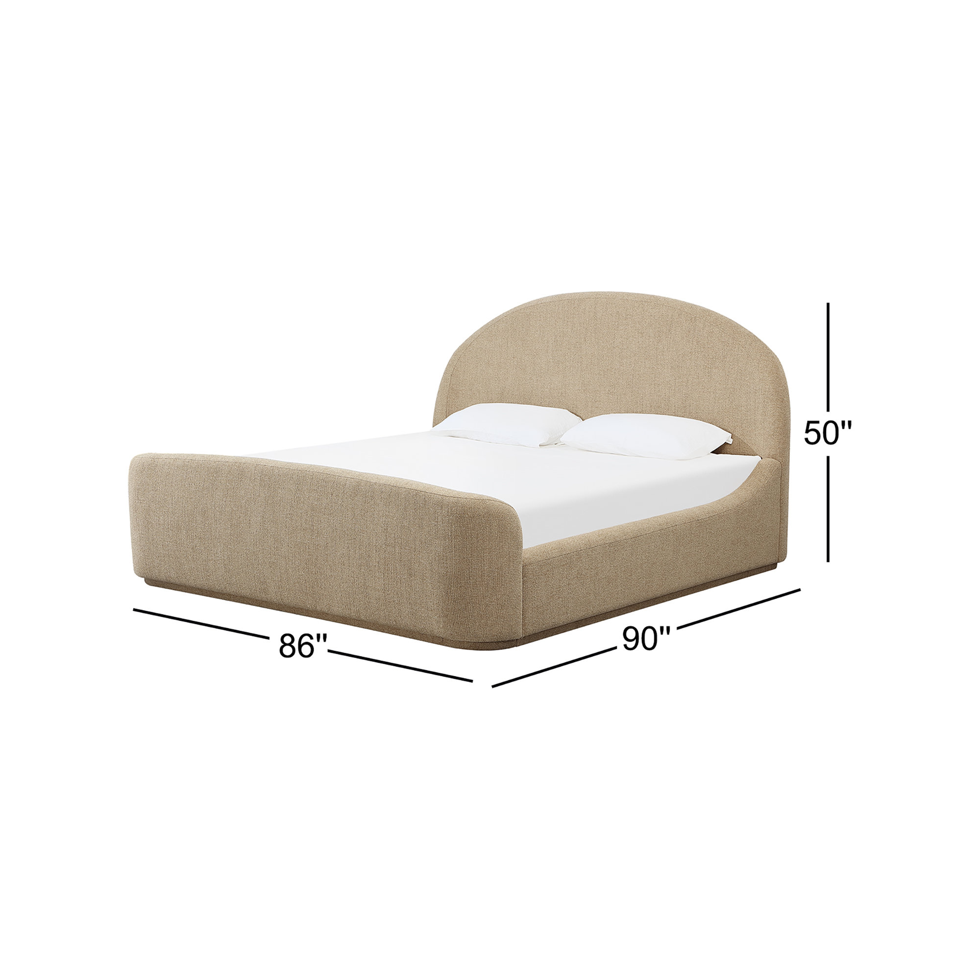 Colton Upholstered Bed In Sourdough, King