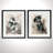 Sketchy Study Collie - 2 Piece Single Picture Frame Set