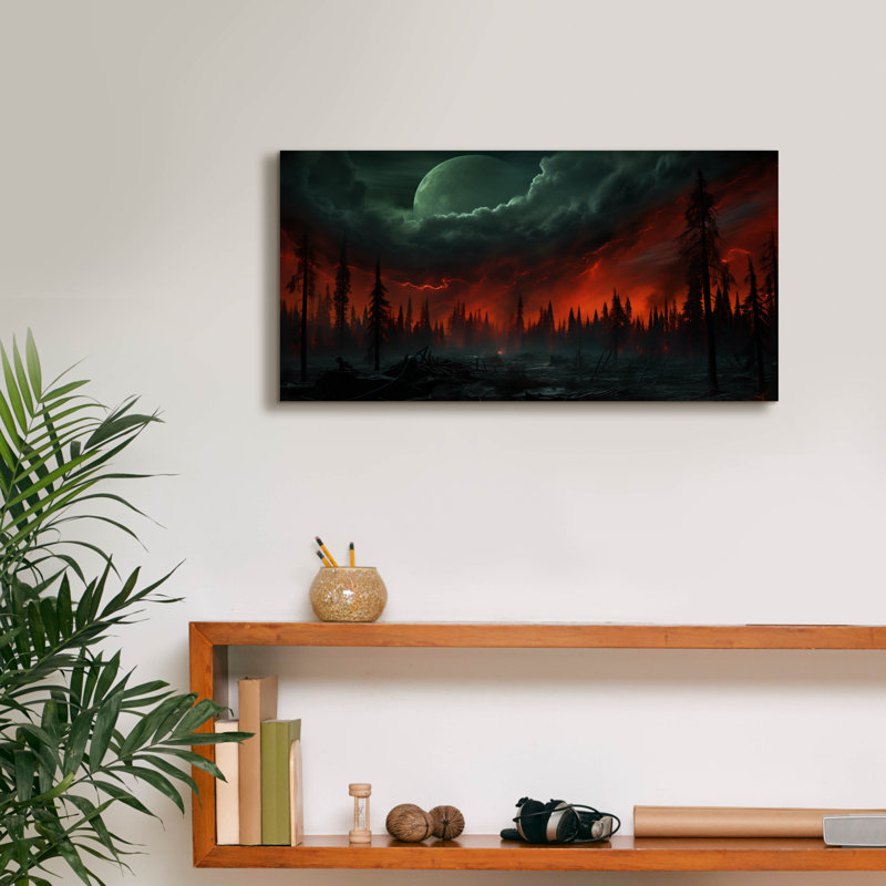 Toile épique Graffiti «Red Storm» par r3darch0n, 60 po x 30 po, H 12 po x l 24 po x P 0,75 po