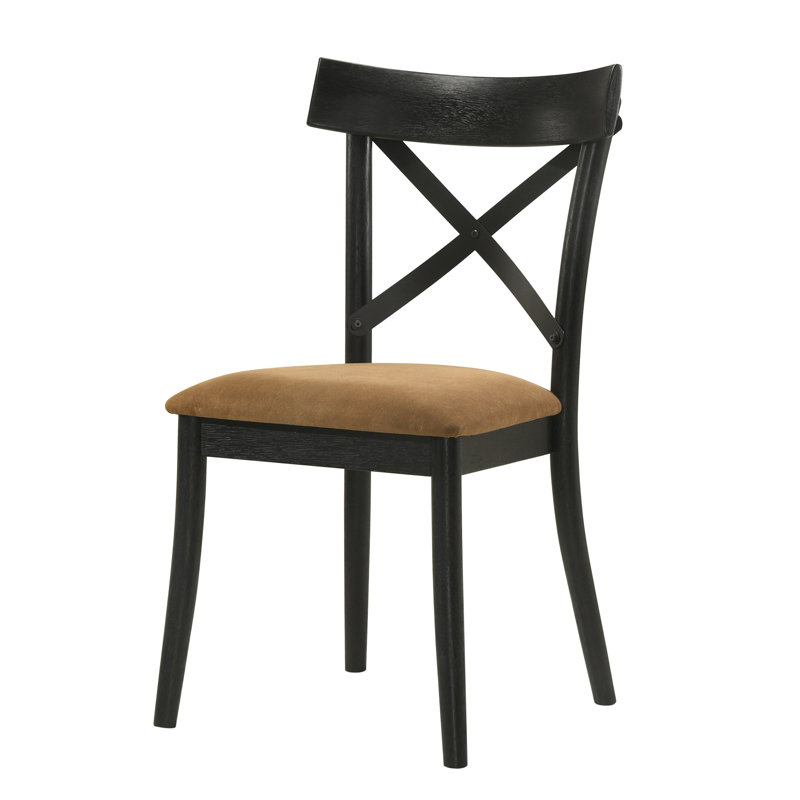 Chaise d'appoint brune et noire (ensemble de 2)
