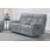 Carlett Polyester Fabric Console Loveseat with Power Footrest