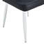 Ensemble de 4 chaises d'appoint modernes en similicuir noir mat avec dossier incurvé, pieds en métal pour la salle à manger