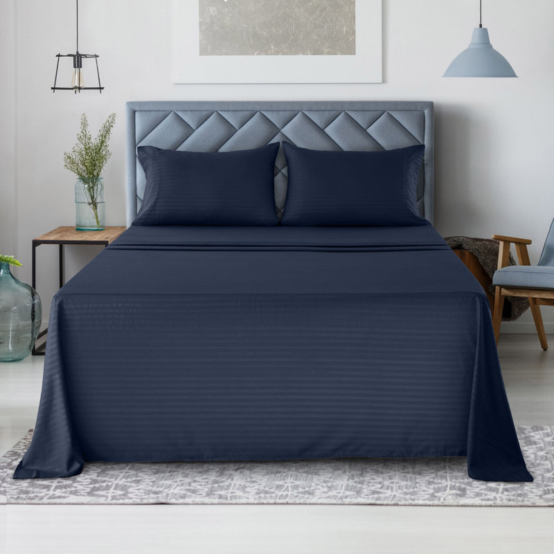 Lux Decor Collection Brushed Microfiber Sheet Set with Fitted Flat Sheets & Pillowcase, Queen Sheet Set with 2 Pillowcases