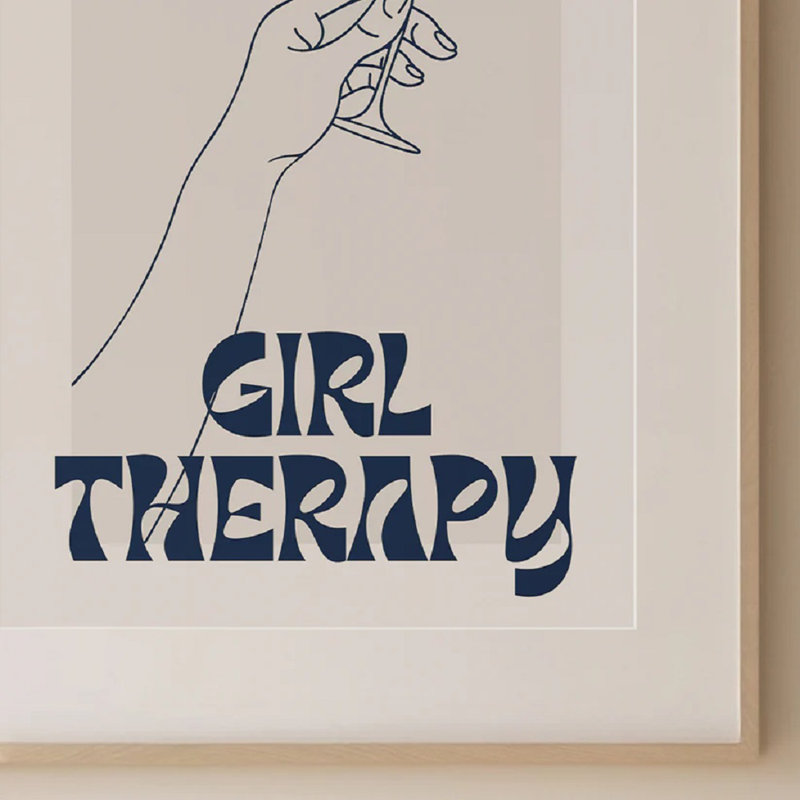 Girl Therapy Blueprint, 60cm H x 42cm W
