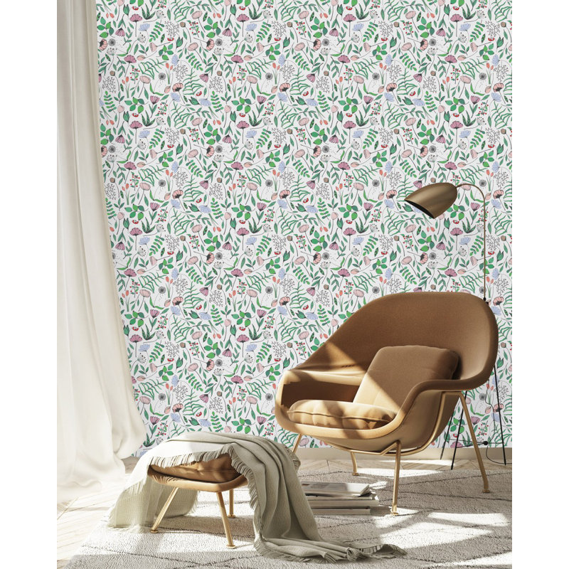 Floral Tile, 2.08' W x 10.42' L