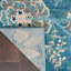 Tapis floral bleu / ivoire Leeming-1150932597