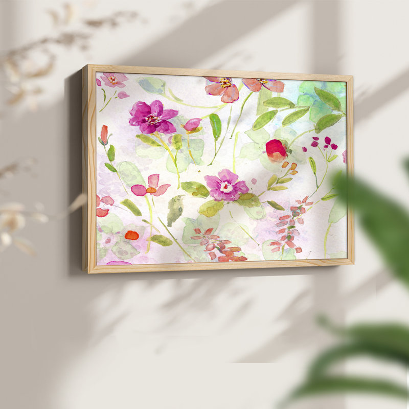 Jardin d'été - impression encadrée - réaménageable, H 8 po x l 10 po, Naturel