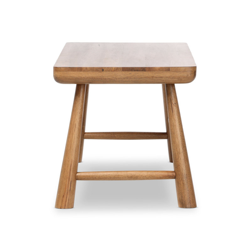 LORIK Solid Wood Writing Desk, Light Brown