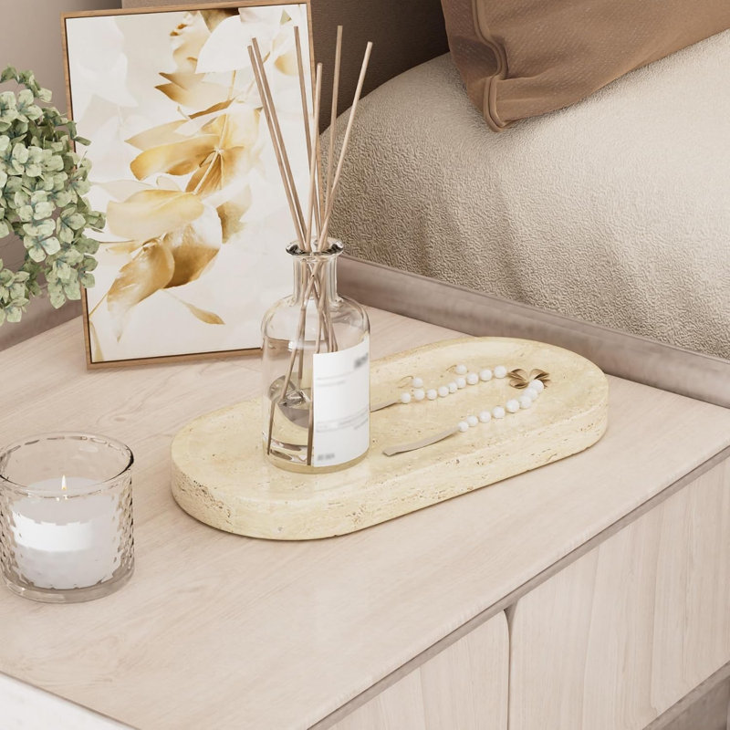 Plateau de coiffeuse en marbre Travertine