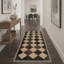 Tapis beige / ivoire à motif géométrique à losanges Aura, lavable à la machine-973800237-979863574
