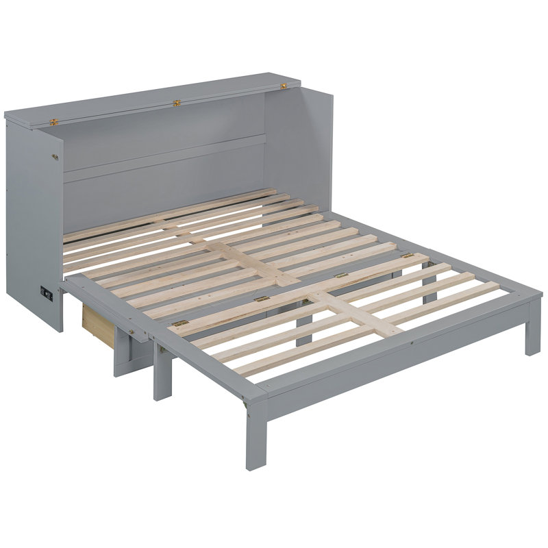 Gray Queen Bed With Practical And Abundant Drawer Options Functional Internal Storage Solutions, Gray, Queen