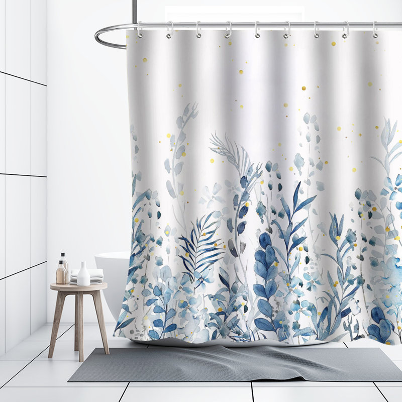 Rideau de douche Yanny 71 po x 71 po avec crochets