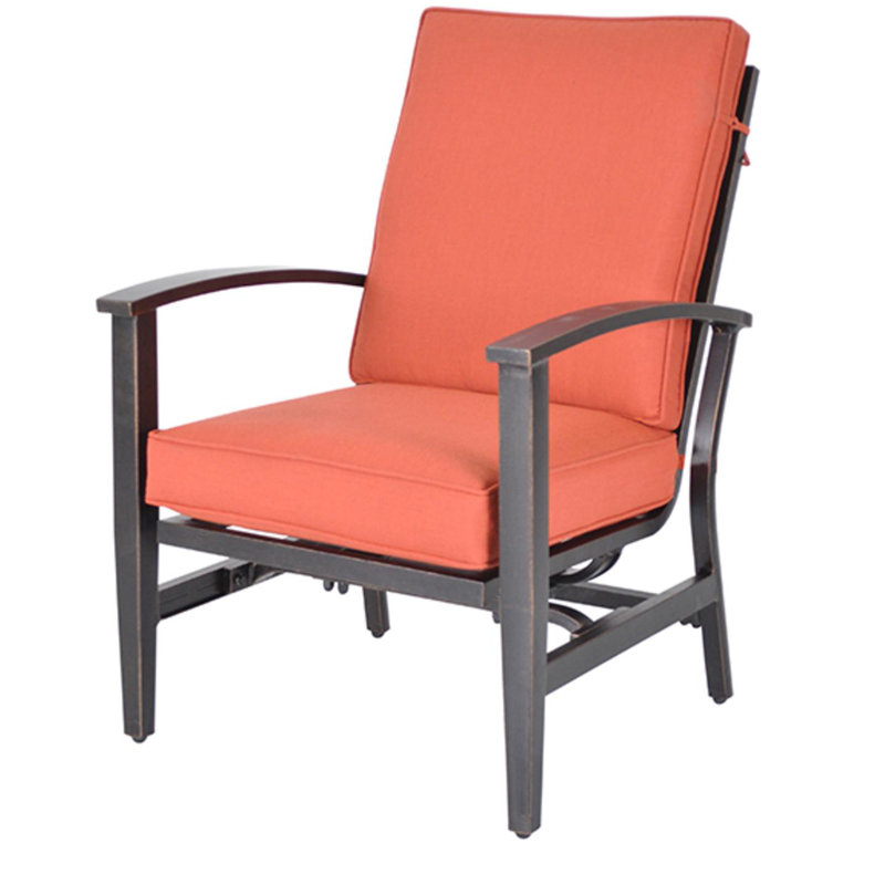 Ensemble de 5 chaises de patio et foyer d'extérieur au gaz brun 42 po
