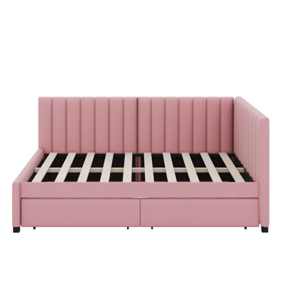 Full Size Upholstered Daybed With Storage Drawers by Latitude Run