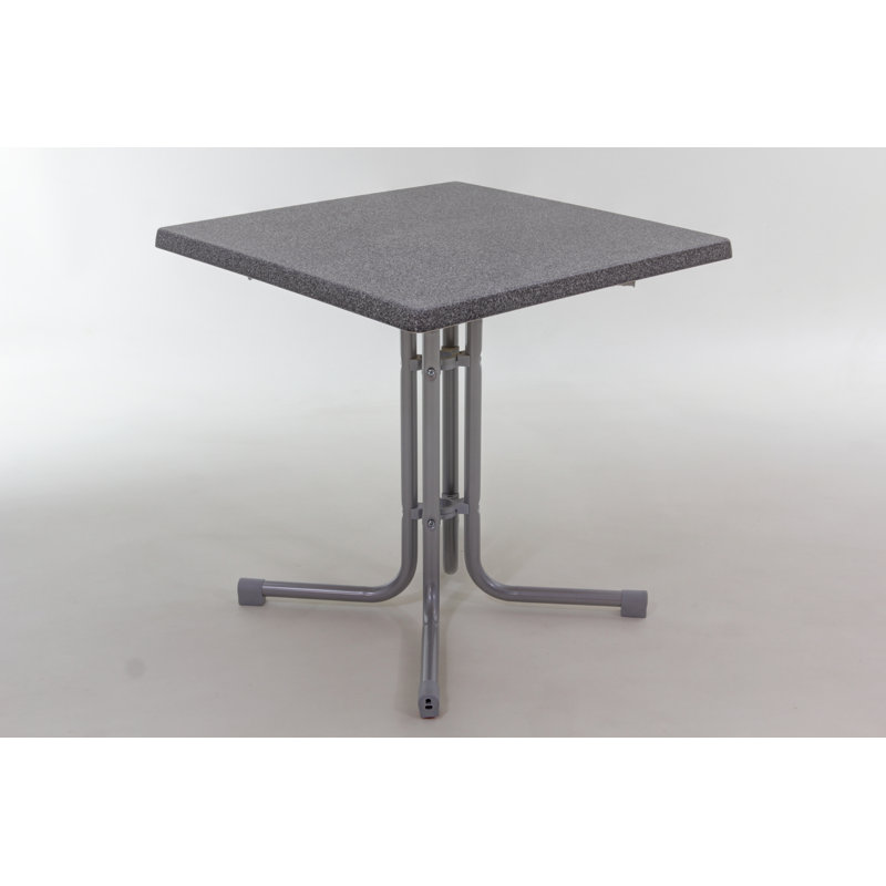 Combe 4 Person Rectangular 80cm L Outdoor Dining Table, 71cm H x 70cm W x 70cm D, Grey