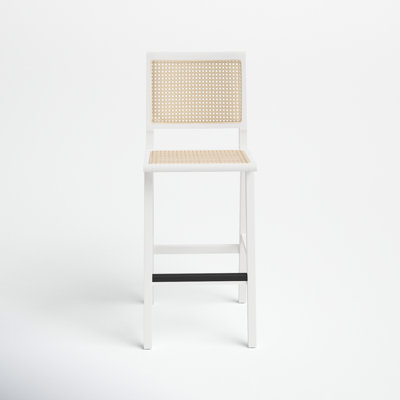 Atticus Counter Stool with Solid Wood Frame