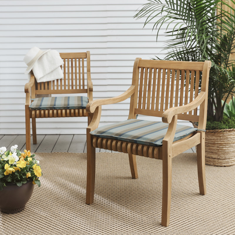 Coussin de coussin intérieur / extérieur Sunbrella, H 2 po x l 17 po x P 17 po