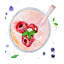 Toile fraise et framboise Smoothie | Décoration intérieure