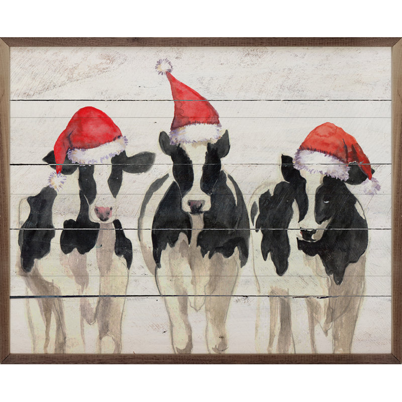 Trois vaches de Noël, H 8 po x l 10 po