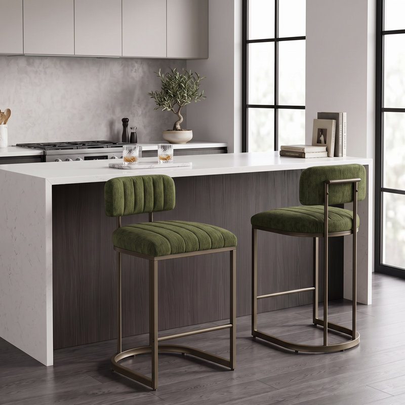 Tabouret de bar moderne 35 po, Vert