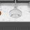 18 Inch Dual Mounted Single Bowl Ceramic Circular Kitchen Sink With Drain Assembly And Bottom Grid