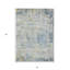 Tapis extérieur lavable abstrait bleu, gris et vert 5 pi x 8 pi