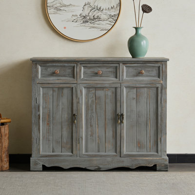 Light grey Solid Wood Shoe Storage Bench