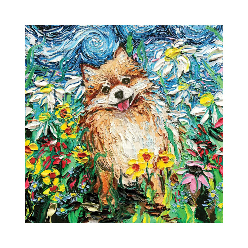 Happy by Aja Trier - Wrapped Canvas Print, 45.72 cm H x 45.72 cm W x 1.91 cm D